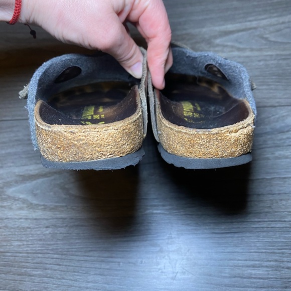 VGUC BIRKENSTOCK Basel 38 Wool Clogs w/ Leather Strap and Buckle - Picture 4 of 12